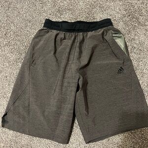 adidas Men's dark green and Black Athletic Shorts